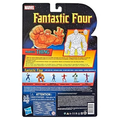 Hasbro Marvel Legends Series Retro 6in Fantastic Four Marvel's Thing Figure 7 Hasbro Marvel Legends Series Retro 6in Fantastic Four Marvel's Thing Figure - Image 5
