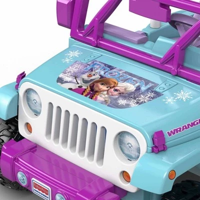 Power Wheels 12V Disney Princess Frozen Jeep Wrangler Powered Ride-On 4 Power Wheels 12V Disney Princess Frozen Jeep Wrangler Powered Ride-On - Image 2