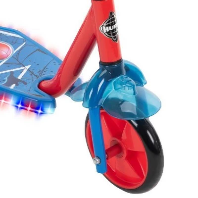 Huffy Spider-Man 3 Wheel Kids' Kick Scooter with LED Lights - Blue 4 Huffy Spider-Man 3 Wheel Kids' Kick Scooter with LED Lights - Blue - Image 2