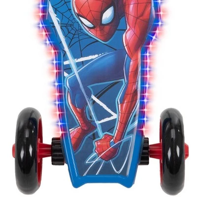 Huffy Spider-Man 3 Wheel Kids' Kick Scooter with LED Lights - Blue 6 Huffy Spider-Man 3 Wheel Kids' Kick Scooter with LED Lights - Blue - Image 4