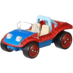 Spider Mobile Red and Blue with Graphics "The Amazing Spider-Man" "Marvel" Diecast Model Car by Hot Wheels