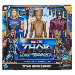 Marvel Avengers Titan Hero Series Thor Groot Star-Lord Action Figures - 3pk