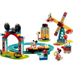 LEGO Disney Mickey and Friends – Mickey, Minnie and Goofy Fairground Fun 10778 Building Set