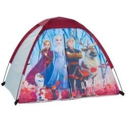 Exxel Outdoors Disney Fronzen 2 Kids 4 Piece Princess Camping Kit with Floorless Dome Tent, Youth Sized Sleeping Bag, Backpack, and LED Flashlight -Disney Toys Sales unnamed file 4120