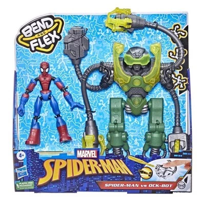 Marvel Spider-Man Bend And Flex Action Spider-Man Vs. Ock-Bot, 6-inch Spider-Man and 10-Inch Ock-Bot, For Ages 4 And Up 3 Marvel Spider-Man Bend And Flex Action Spider-Man Vs. Ock-Bot, 6-inch Spider-Man and 10-Inch Ock-Bot, For Ages 4 And Up
