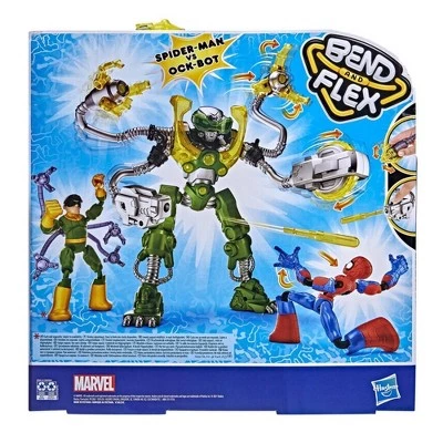 Marvel Spider-Man Bend And Flex Action Spider-Man Vs. Ock-Bot, 6-inch Spider-Man and 10-Inch Ock-Bot, For Ages 4 And Up 4 Marvel Spider-Man Bend And Flex Action Spider-Man Vs. Ock-Bot, 6-inch Spider-Man and 10-Inch Ock-Bot, For Ages 4 And Up - Image 2