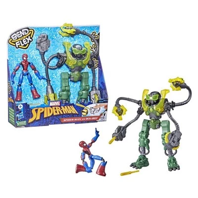 Marvel Spider-Man Bend And Flex Action Spider-Man Vs. Ock-Bot, 6-inch Spider-Man and 10-Inch Ock-Bot, For Ages 4 And Up 5 Marvel Spider-Man Bend And Flex Action Spider-Man Vs. Ock-Bot, 6-inch Spider-Man and 10-Inch Ock-Bot, For Ages 4 And Up - Image 3