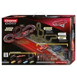 Carrera GO!!! Disney Pixar Cars Speed Challenge Racing Track Game Toy Play Set with Slot Cars, 16 Foot Track, Lap Counter, & Speed Controllers