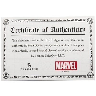 SalesOne LLC Marvel Doctor Strange Eye of Agamotto 1:1 Scale Licensed Prop Replica Necklace 5 SalesOne LLC Marvel Doctor Strange Eye of Agamotto 1:1 Scale Licensed Prop Replica Necklace - Image 3