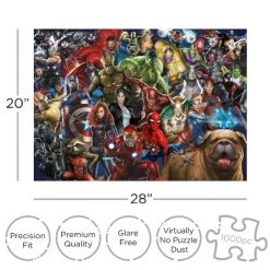 AQUARIUS Marvel Cast Gallery 1000 Piece Jigsaw Puzzle