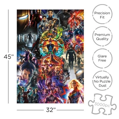 AQUARIUS Marvel Marvel Cinematic Universe Collage 3000 Piece Jigsaw Puzzle 3 AQUARIUS Marvel Marvel Cinematic Universe Collage 3000 Piece Jigsaw Puzzle