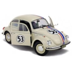 Volkswagen Beetle Racing #53 Cream with Stripes 1/18 Diecast Model Car by Solido